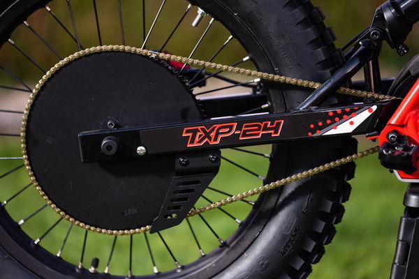 La ruota posteriore e il pignone del TXP-24