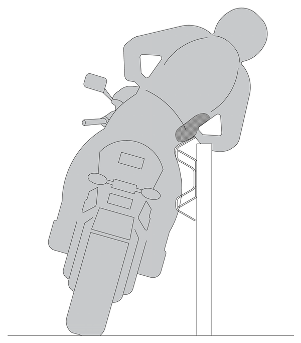 Immagine dal rapporto che dimostra lesioni alla barriera di sicurezza