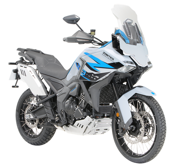 The Zontes 703 F che condivide una serie di parti chiave con il 703 T