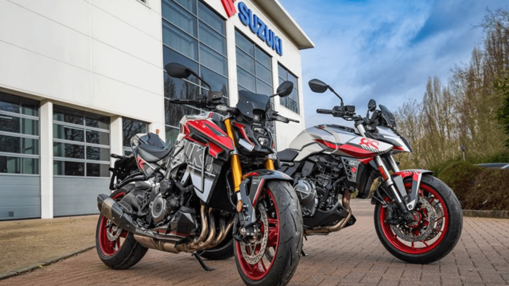 Suzuki GSX-S1000 and GSX-8S in 2026 graphics kits. Credit: Suzuki.