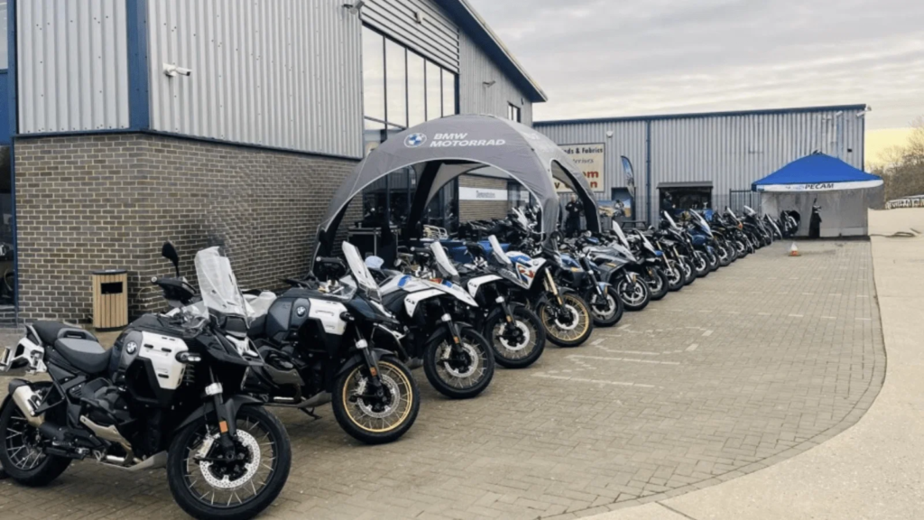 BMW motorcycles parked up. Credit: BMW Motorrad UK.