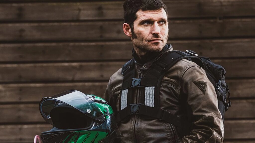 Guy Martin wearing his Kriega backpack