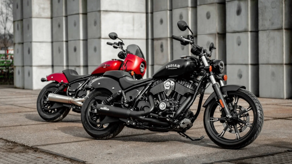 Indian Motorcycles parked.
