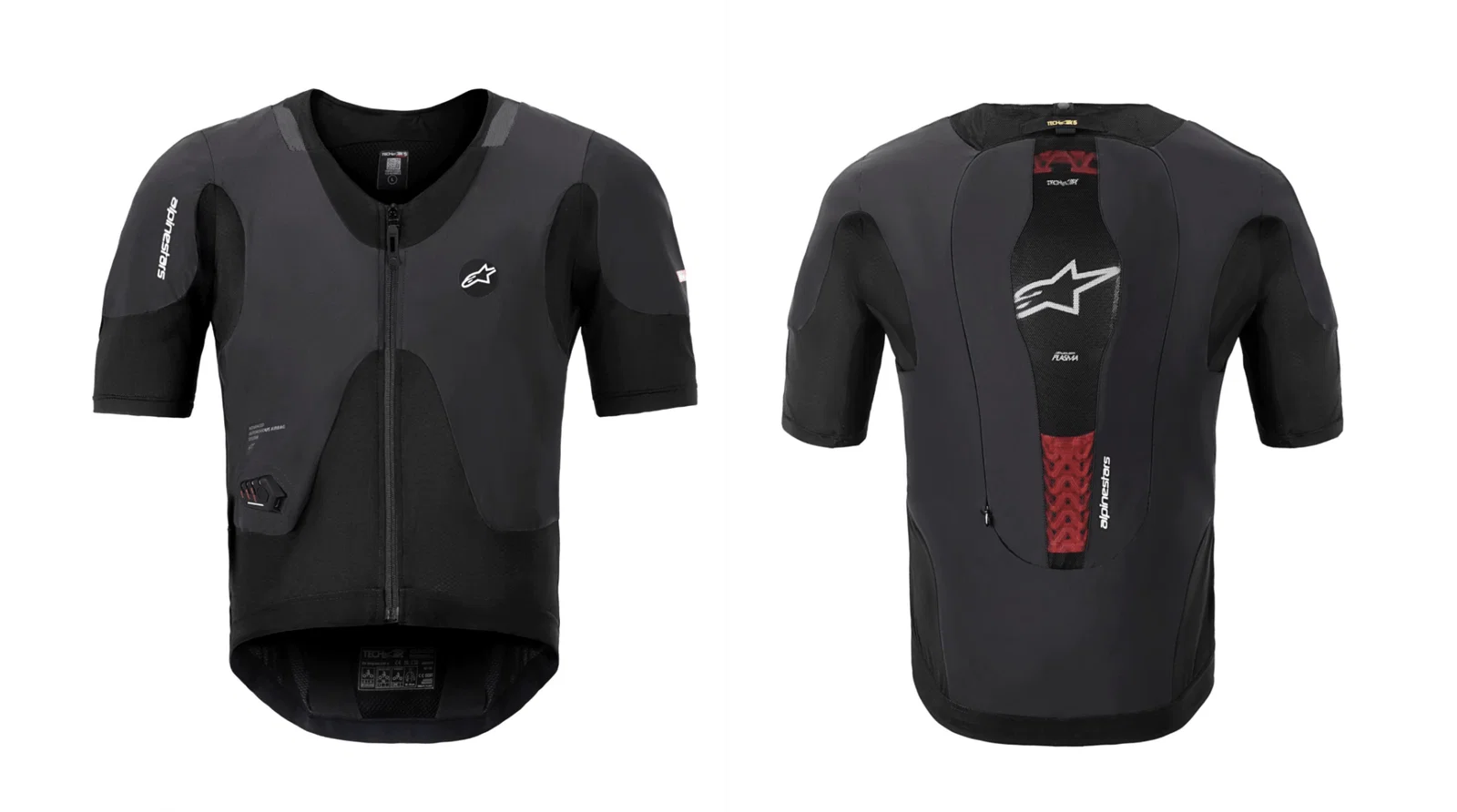 La parte anteriore e posteriore dell'Alpinestars Tech-Air 5 Plasma