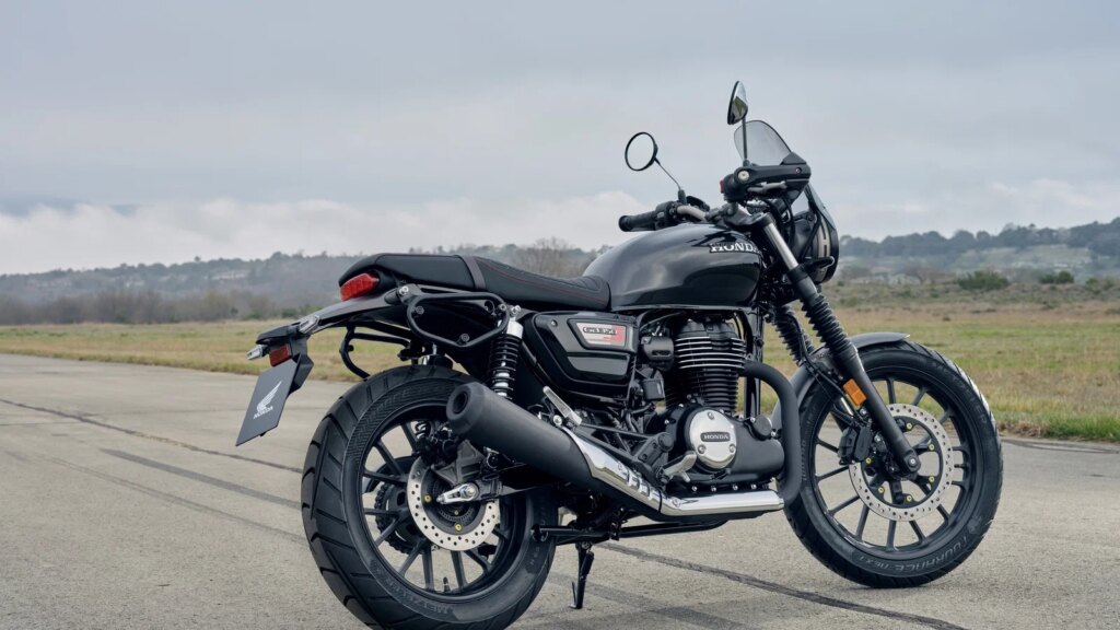 The Honda GB350S parked off-road