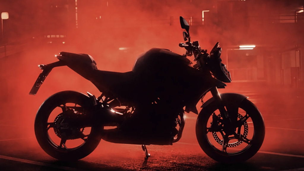 A teaster image for an upcoming F450 R naked bike